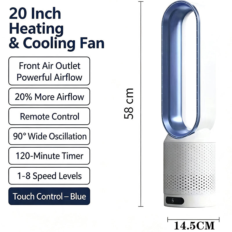 Smart 2-in-1 Cooling & Heating Tower Fan | All-Season Comfort