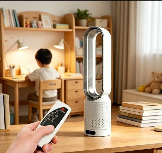 2026 Silent Bladeless Electric Fan Air Cleaning Circulating Tower Fan for Home Dorm Table Floor