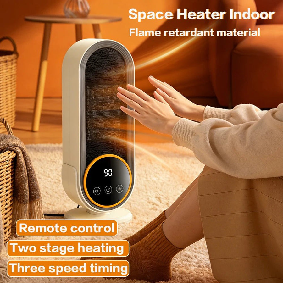 New ceramic PTC heating desktop heater with remote control for small household dormitory electric heaters