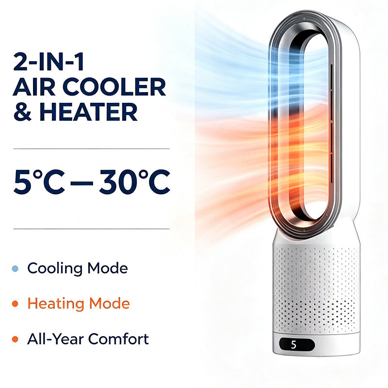 Smart 2-in-1 Cooling & Heating Tower Fan | All-Season Comfort