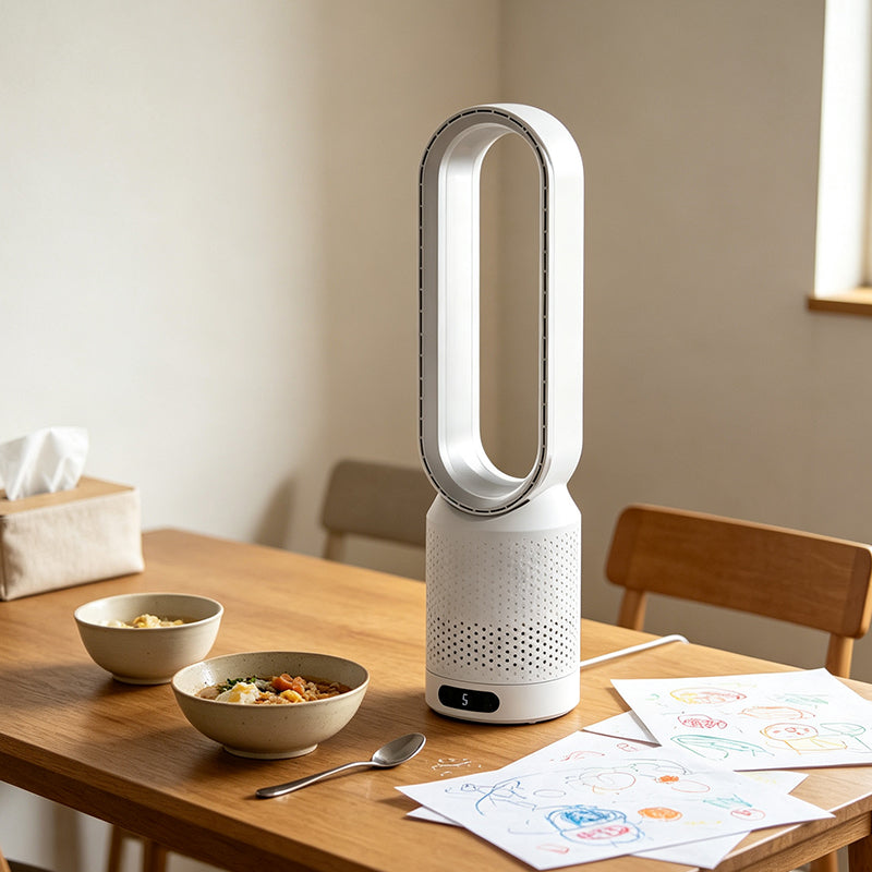 Smart Remote Bladeless Fan | 8 Speed Timing Oscillating Quiet Cooling Fan