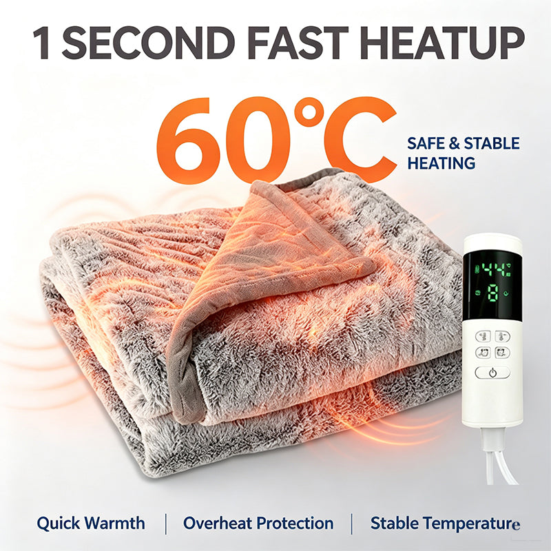 Fast Heating Thickened Electric Heated Blanket, Warm Household Blanket for Single or Two People