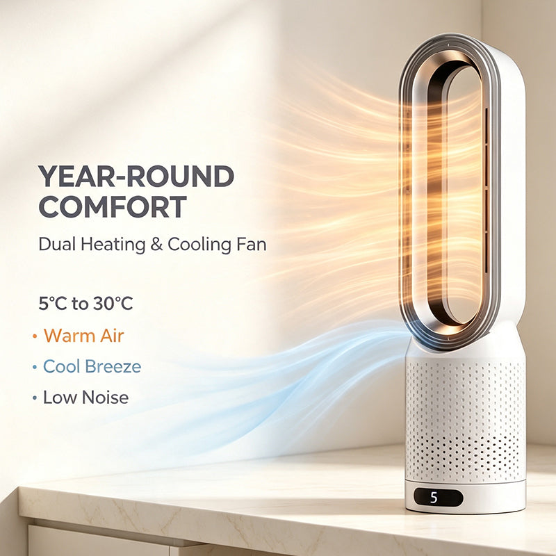 Smart 2-in-1 Cooling & Heating Tower Fan | All-Season Comfort