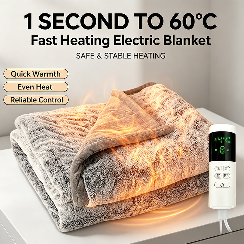 Fast Heating Thickened Electric Heated Blanket, Warm Household Blanket for Single or Two People