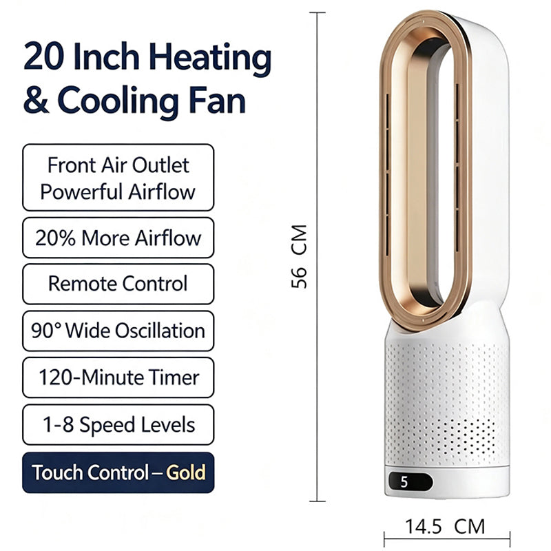 Smart 2-in-1 Cooling & Heating Tower Fan | All-Season Comfort