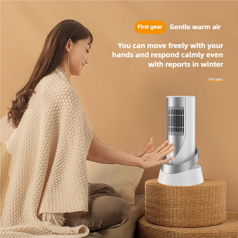 Portable PTC Ceramic Space Heater, Safe Mini Electric Heater for Home & Office