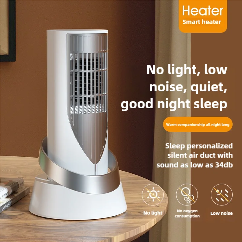Portable PTC Ceramic Space Heater, Safe Mini Electric Heater for Home & Office