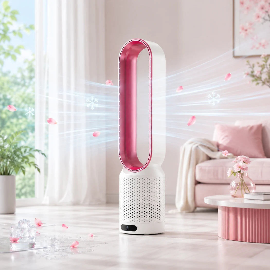 40W 20 Inch Bladeless Floor Fan Remote Control Low Noise