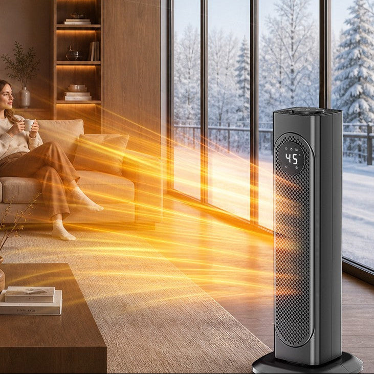 Vertical Stand Fan Heater | Quiet Energy‑Efficient Fast Heating for Home & Office