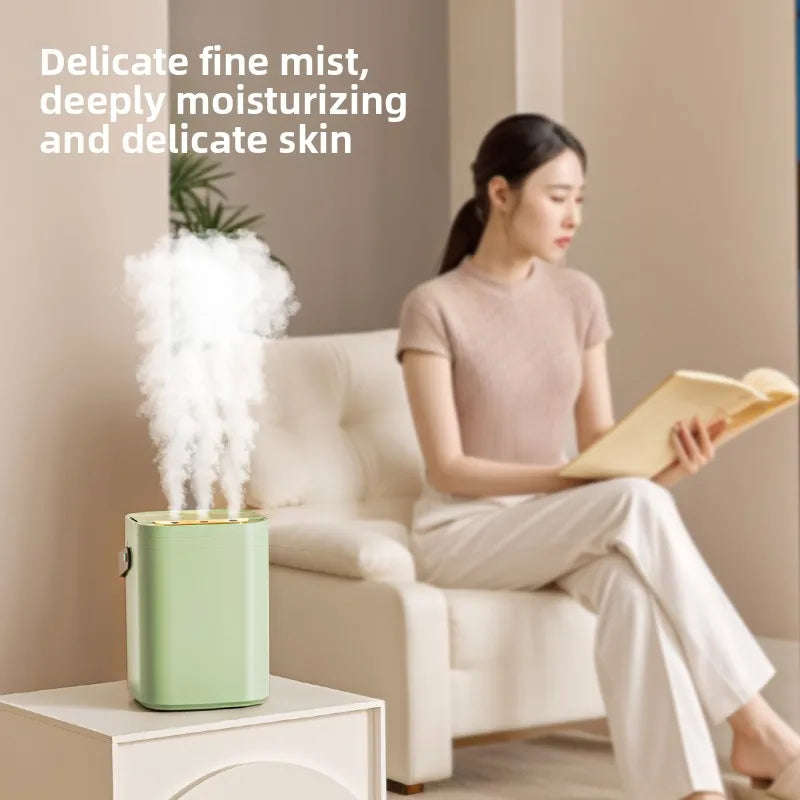 1.8L Portable Humidifier 3‑Hole Spray Ambient Night Light Timing Auto‑Off
