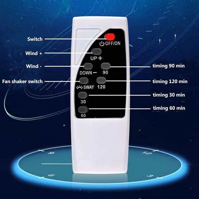40W 16 Inch Bladeless Floor Fan Remote Control Low Noise