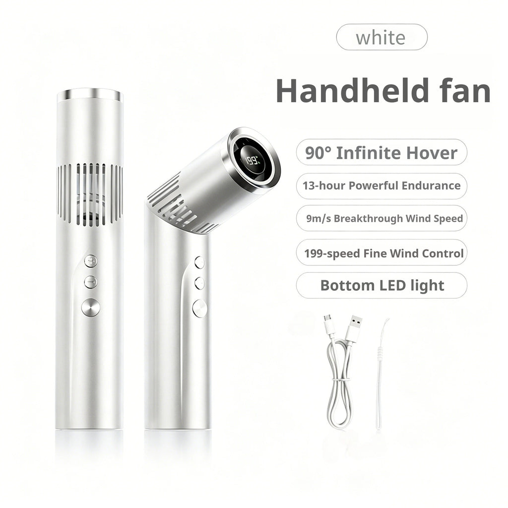 Lipstick Fan Portable Outdoor 199 Speed Brushless High Speed Fan Large Capacity Mini Foldable Handheld/chest Hanging Fan 3000mah