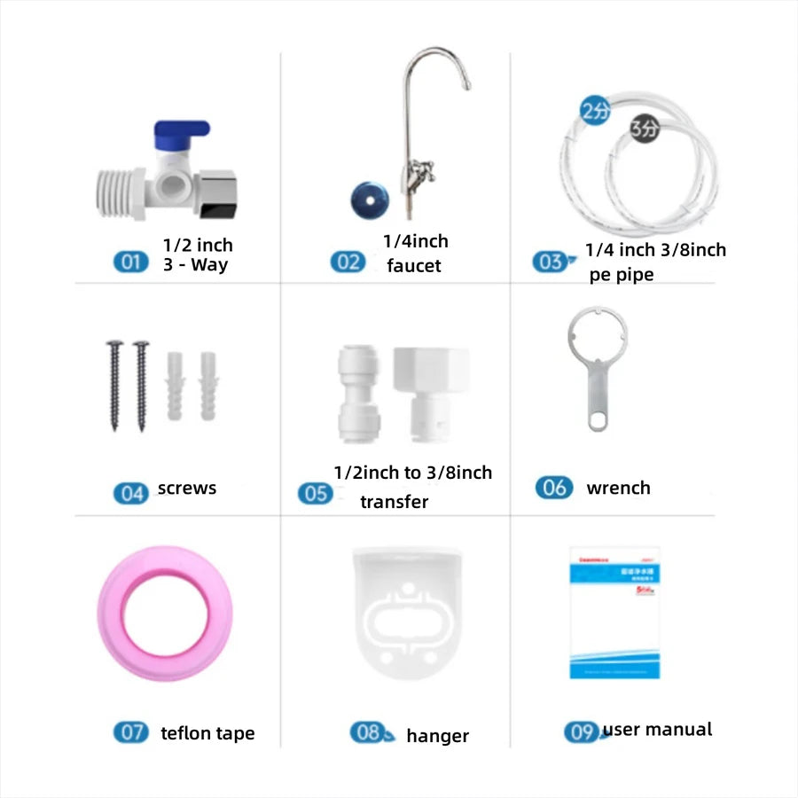 Household Water Purifier Direct Drinking Kitchen Tap Water Filter Pre-Filtration Ultrafiltration Water Purifier