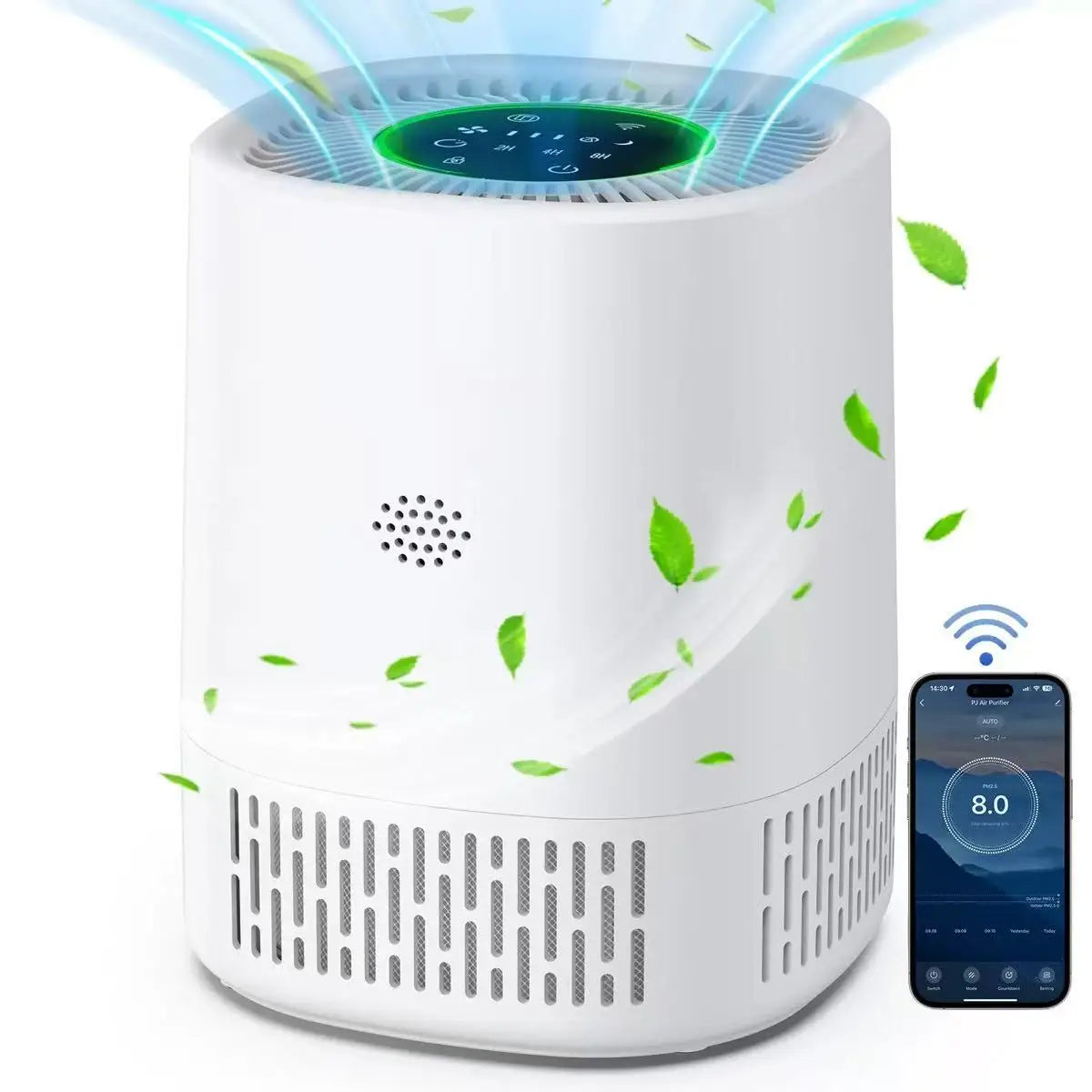 Smart WiFi Pet Air Purifier H13 True HEPA Filter for Pet Dander Odor Dust Smoke