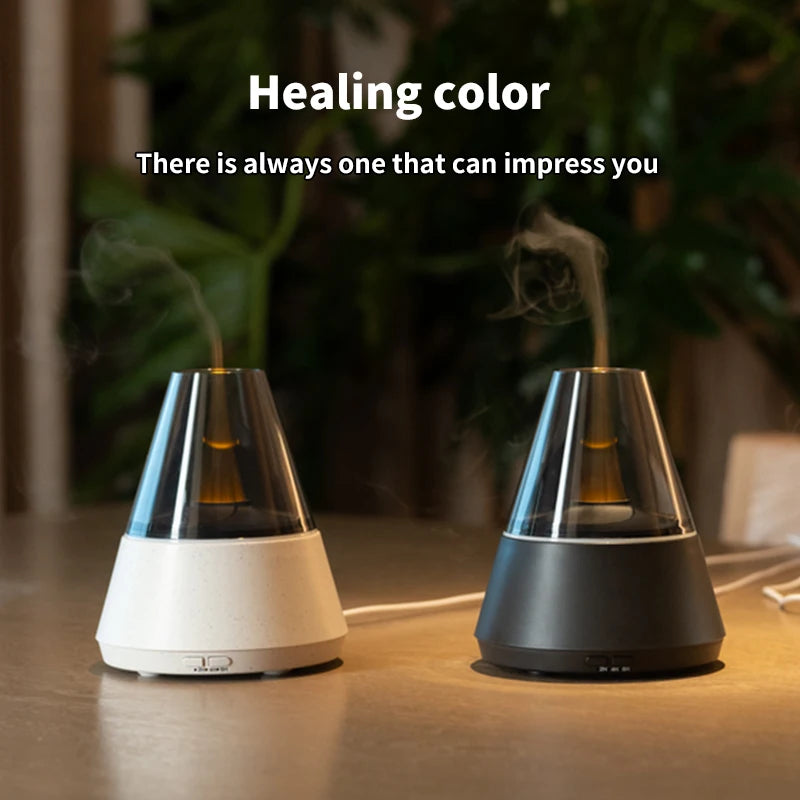 Candlelight Flame Aroma Diffuser Remote Control Auto‑Spray Essential Oil Humidifier