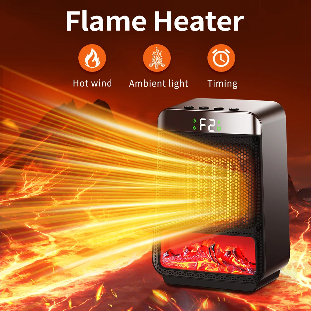 Mini PTC Ceramic Heater – Portable Safe Fan Heater for Desk