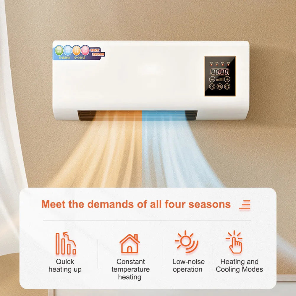 2 in 1 Cooling Heating Machine Ductless Air Conditioner Wall-mounted Air Conditioner Fan and Heater RV Air Conditioner Fan