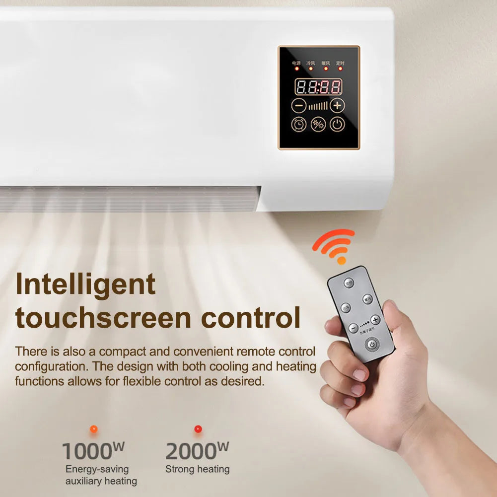 2 in 1 Cooling Heating Machine Ductless Air Conditioner Wall-mounted Air Conditioner Fan and Heater RV Air Conditioner Fan