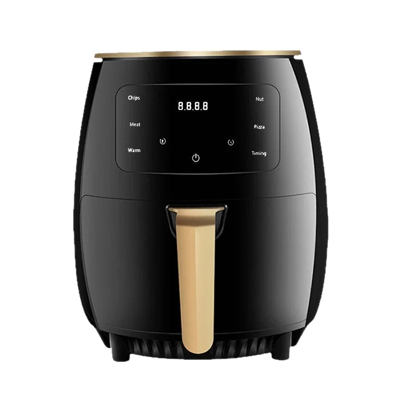 6L Large Capacity Air Fryer 1400W Multifunctional Touch Screen Fully Automatic Electric French Fries Maker for Household