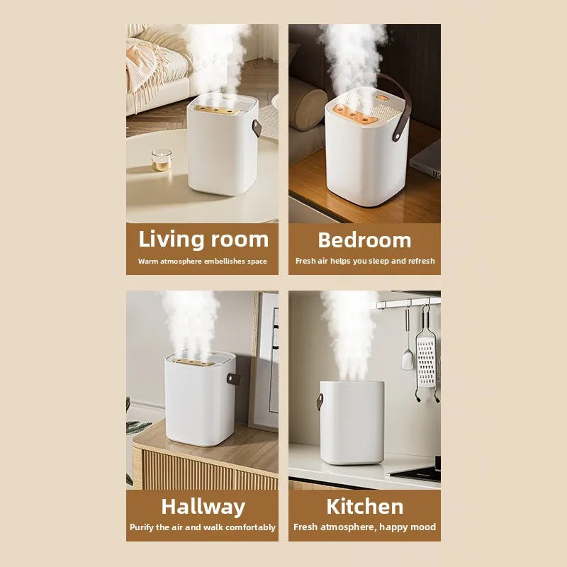 1.8L Portable Humidifier 3‑Hole Spray Ambient Night Light Timing Auto‑Off