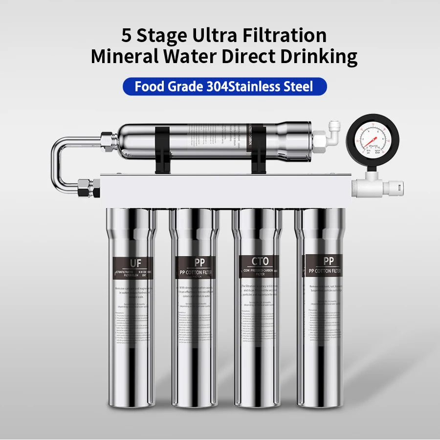 Household Water Purifier Direct Drinking Kitchen Tap Water Filter Pre-Filtration Ultrafiltration Water Purifier