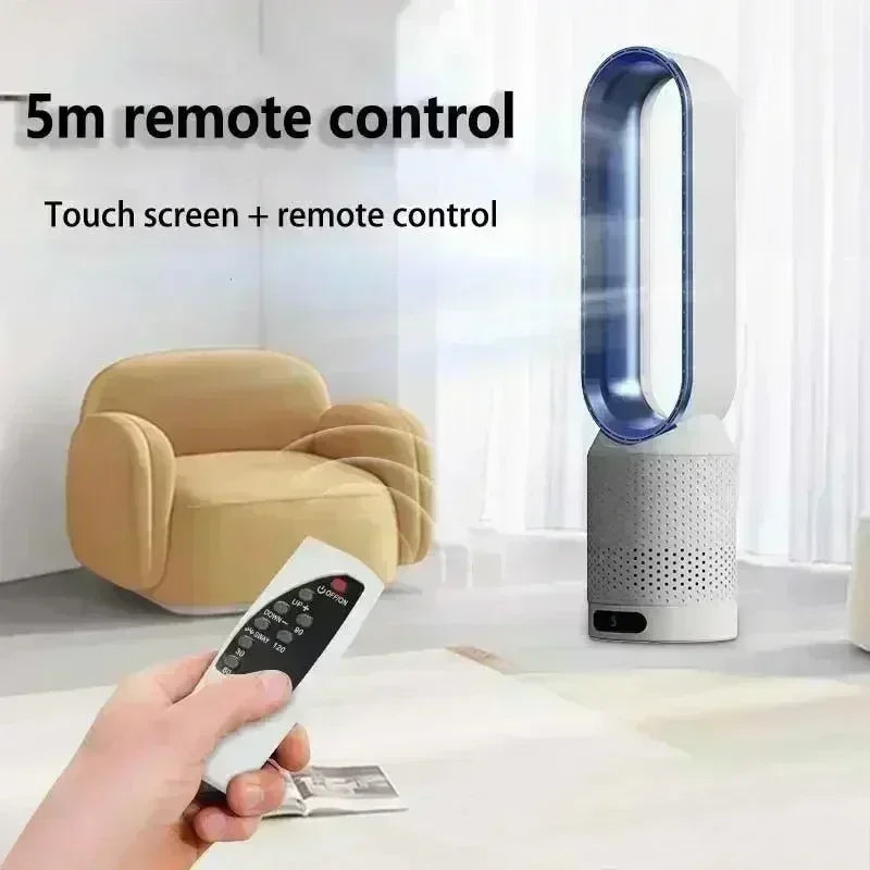 No Blade Floor Fan Remote Control Quietest Household Silent Tower Fan for Dorm Room New