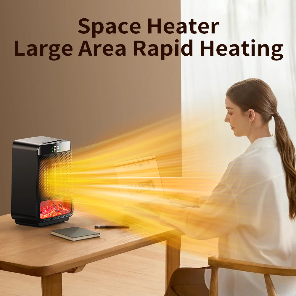Mini PTC Ceramic Heater – Portable Safe Fan Heater for Desk