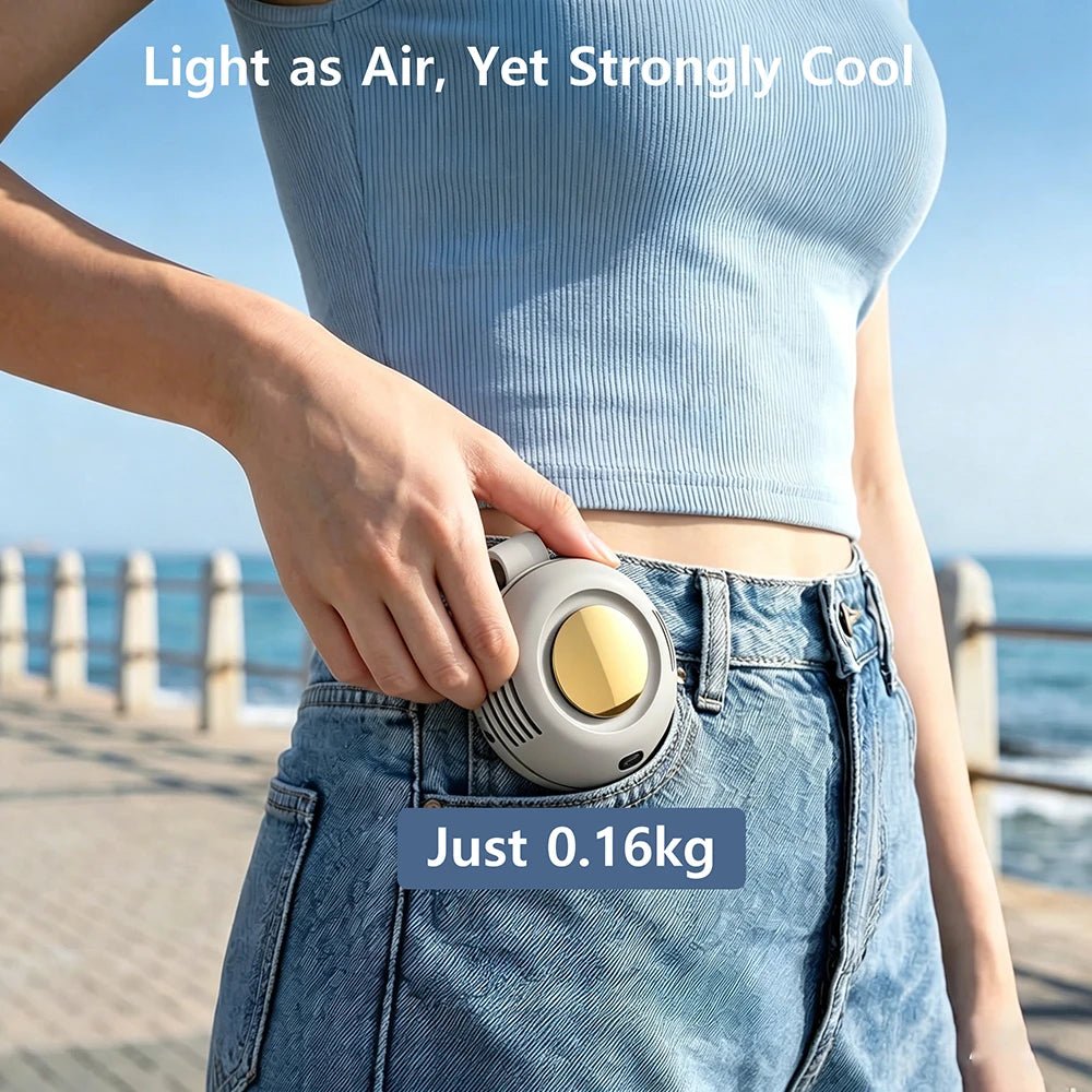 Clip-On Mini Bladeless Fan | 3-Speed Adjustable Portable Cooling Fan - WindFrameTech