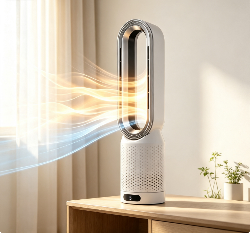 Smart 2-in-1 Cooling & Heating Tower Fan | All-Season Comfort