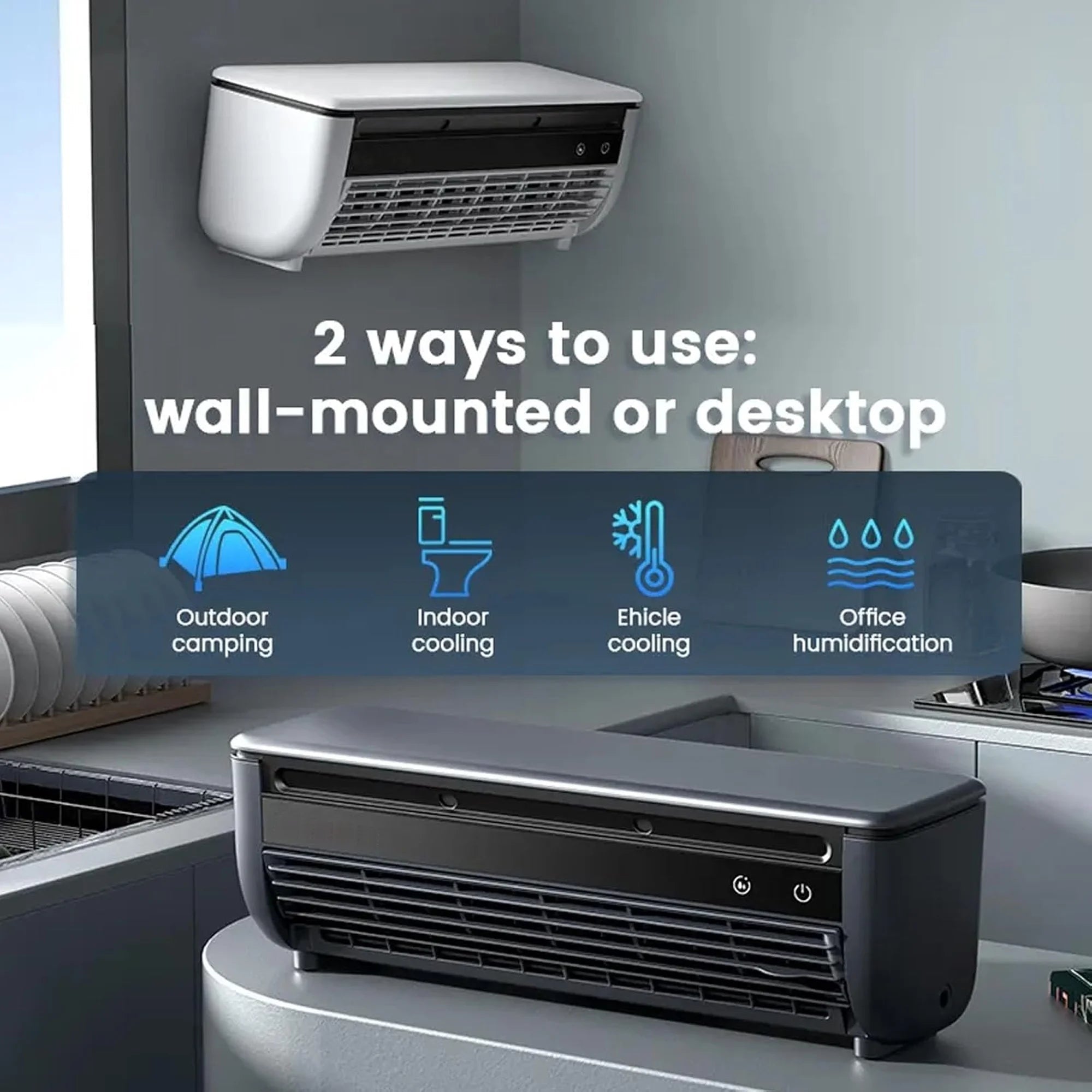 Portable Mist Cooling Fan - WindFrameTech