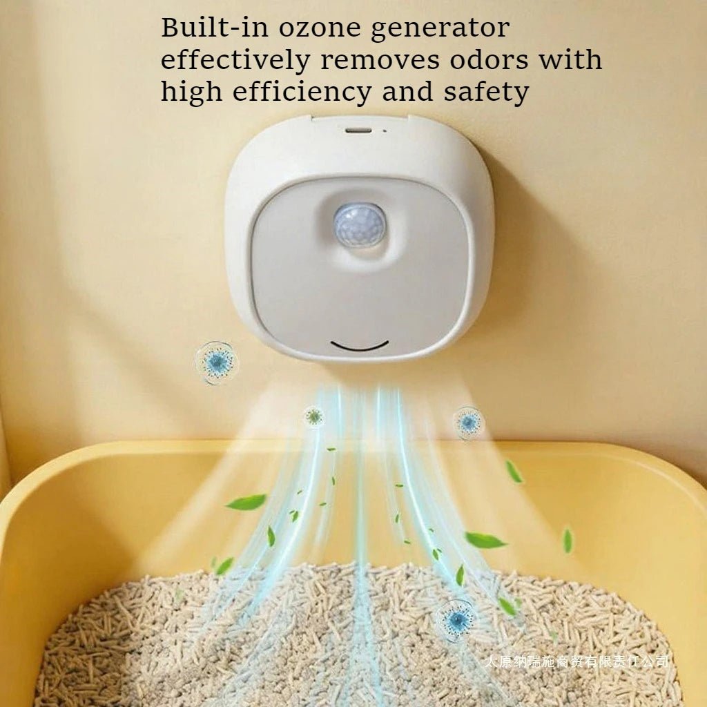 Smart Rechargeable Pet Odor Eliminator for Cat Litter Box Home Cleaning - WindFrameTech