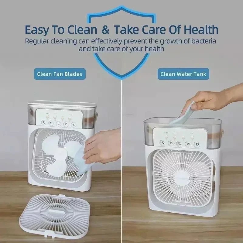 Spray fan air conditioner with LED - WindFrameTech