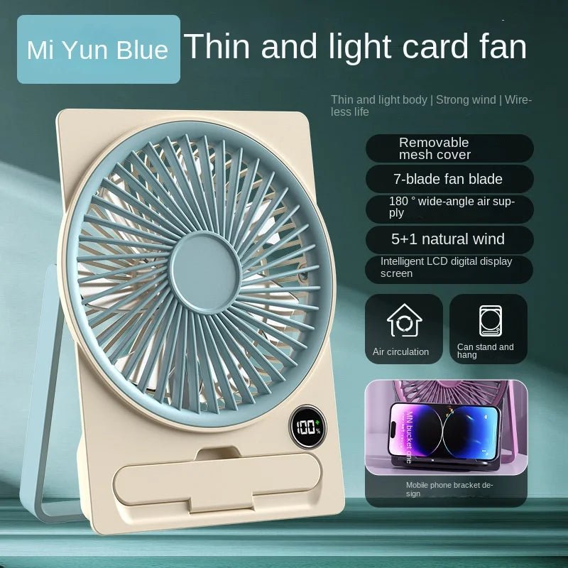 Ultra-Thin USB Card Fan, Silent Portable office fan - WindFrameTech