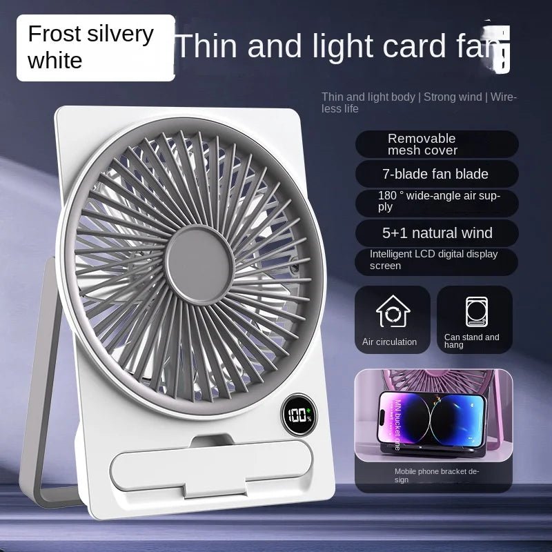 Ultra-Thin USB Card Fan, Silent Portable office fan - WindFrameTech