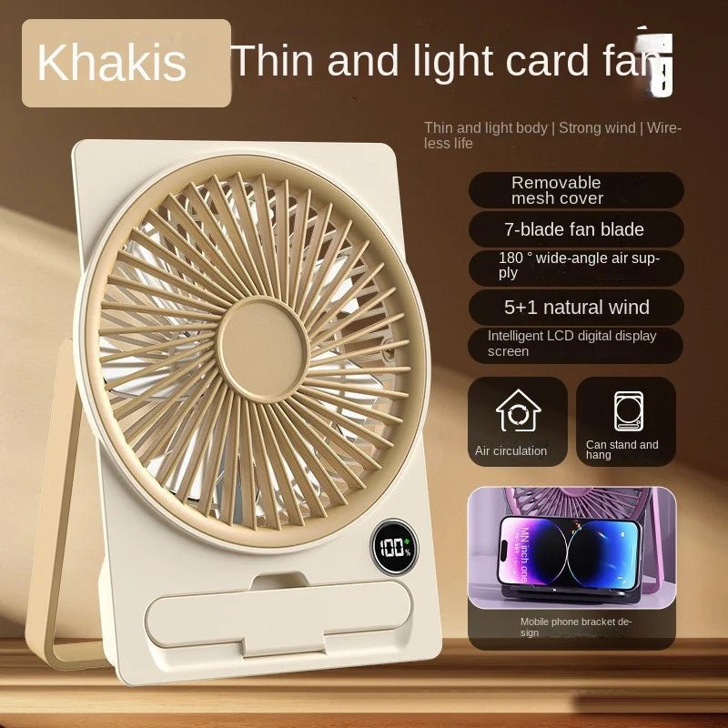 Ultra-Thin USB Card Fan, Silent Portable office fan - WindFrameTech