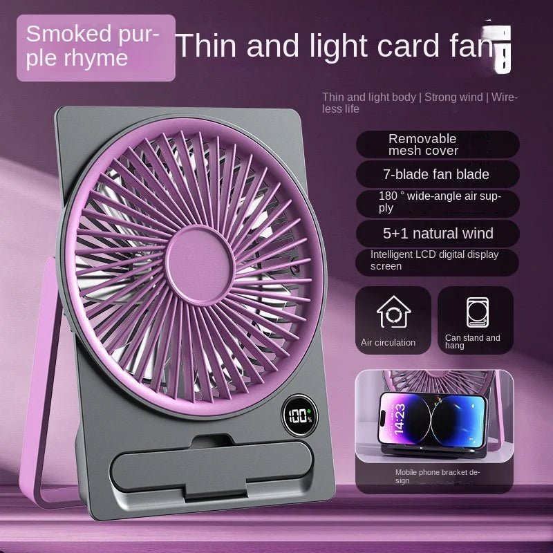 Ultra-Thin USB Card Fan, Silent Portable office fan - WindFrameTech