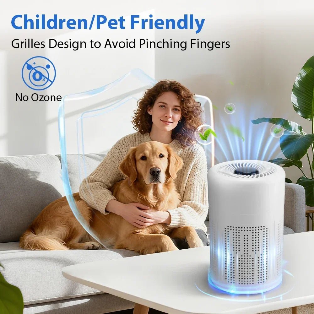 USB Portable Air Purifier HEPA Filter Negative Ion Generator Smoke Odor Removal - WindFrameTech